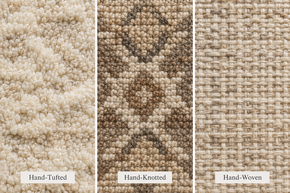 The Difference Between Hand-Tufted, Hand-Knotted and Hand-Woven Rugs: A Complete Guide