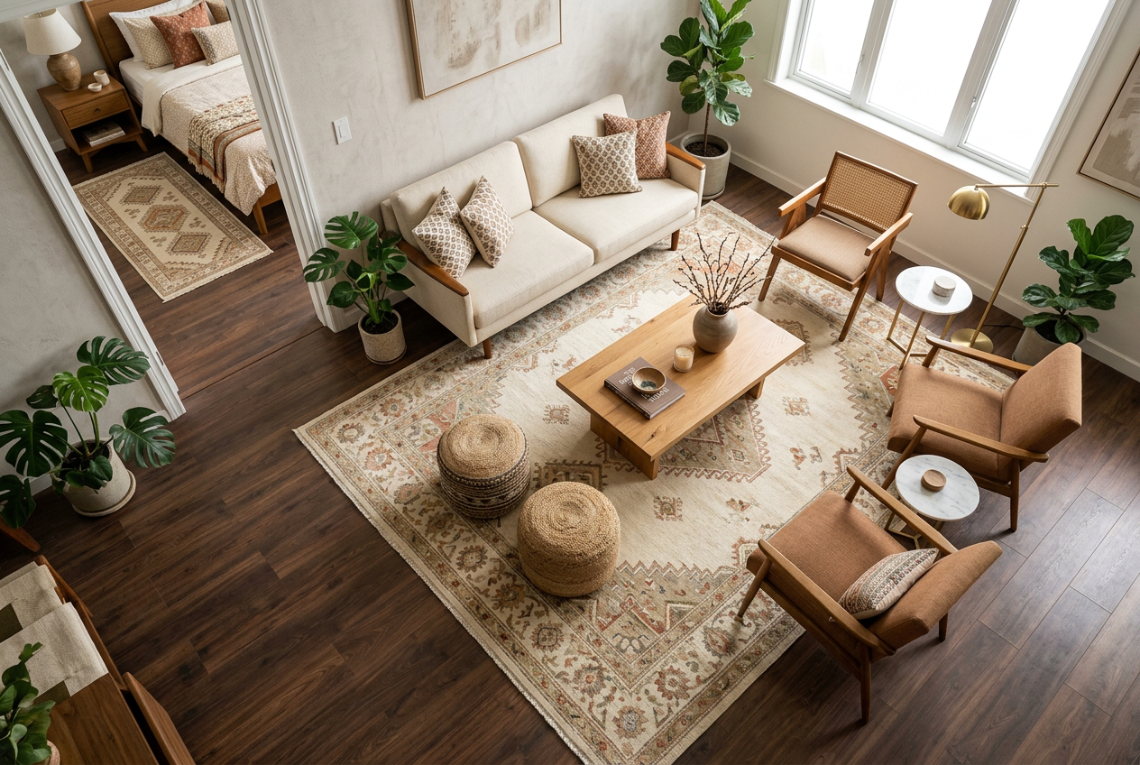 What Size Rug Do You Need for a 2BHK or 3BHK Home? A Complete Room-by-Room Guide