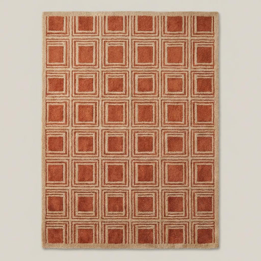 Cozy handmade bedroom rugs by Bhadohi Loom with soft modern wool designs