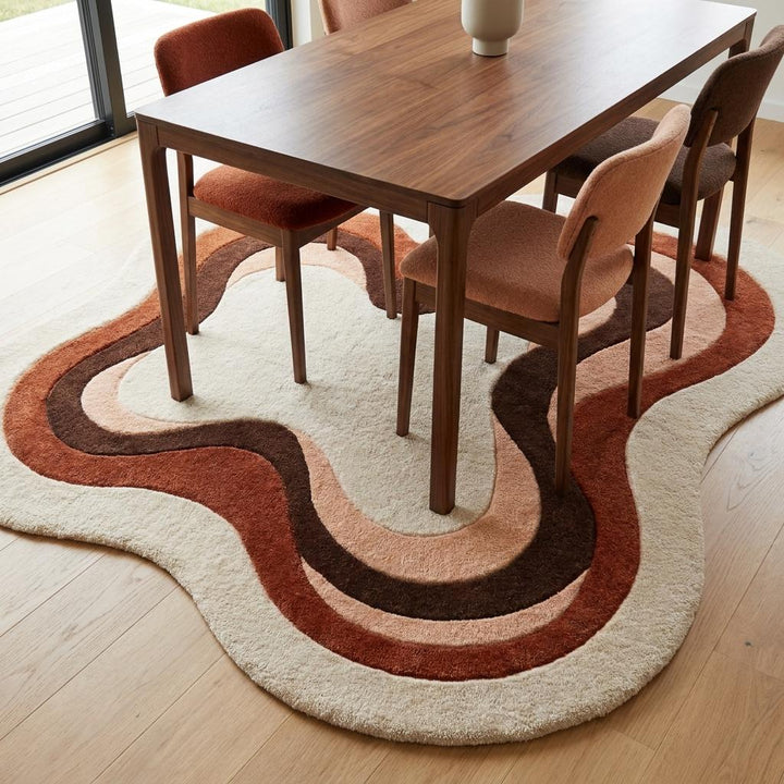 Translation missing: es.Abstract Hand Tufted Wool Rug, Organic Shape Modern Area Rug for Living Room &amp; Bedroom Decor __etsy:7994283496