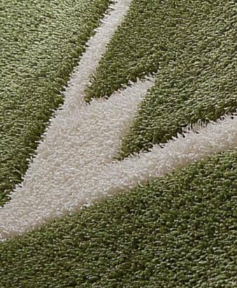 Translation missing: es.Handmade green baseball field wool rug for kids playroom and living room decor