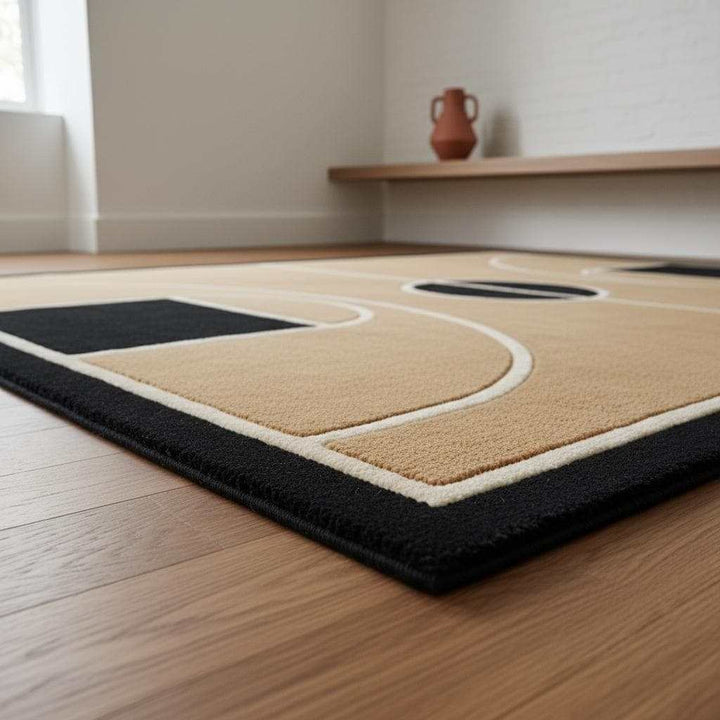 Translation missing: es.Basketball Court Area Rug Modern Geometric Kids Room Decor