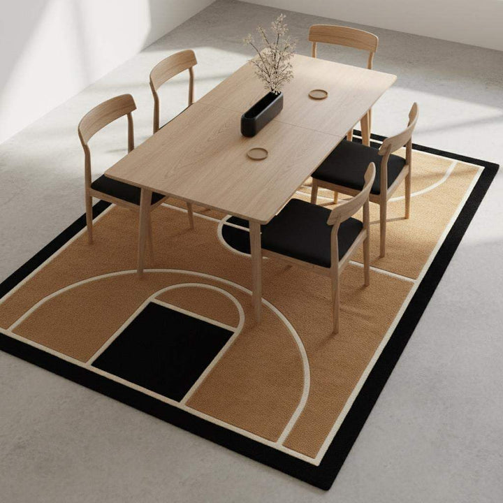 Translation missing: es.Hand-tufted rug edges showing artisan finishing and clean border lines