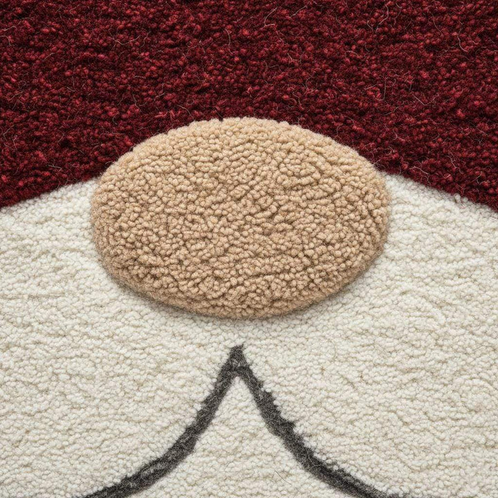 Translation missing: en.Hand-tufted Christmas gnome rug with plush texture and festive Santa design, 4x6 feet cozy winter decor carpet