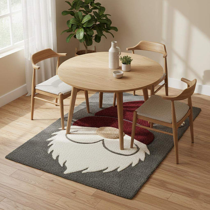 Translation missing: en.Hand-tufted Christmas Gnome Rug with plush 3D texture and non-slip backing for cozy holiday decor