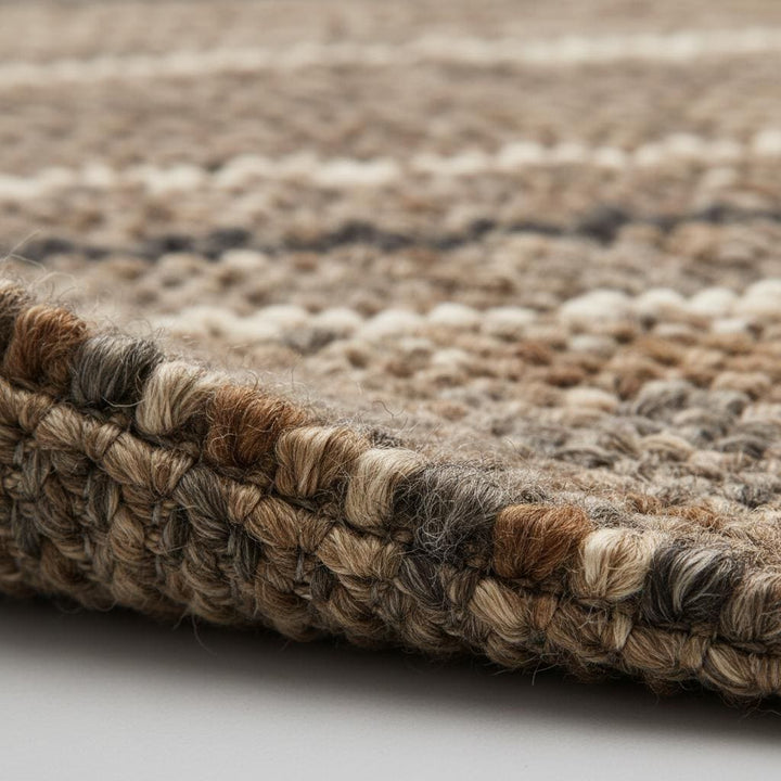 Translation missing: es.Chunk Wool Rug | Felt ball rug | Handwoven Natural Wool Area Rug,  Neutral Rug for Living Room, Modern Farmhouse Floor Decor, Boho Carpet