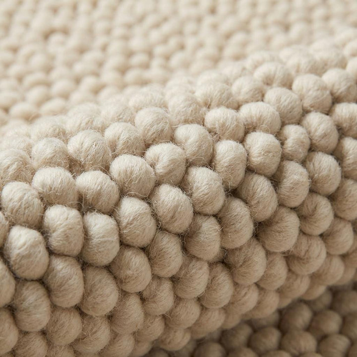 Translation missing: es.Chunky Handwoven Wool Rug, Neutral Scandinavian Decor