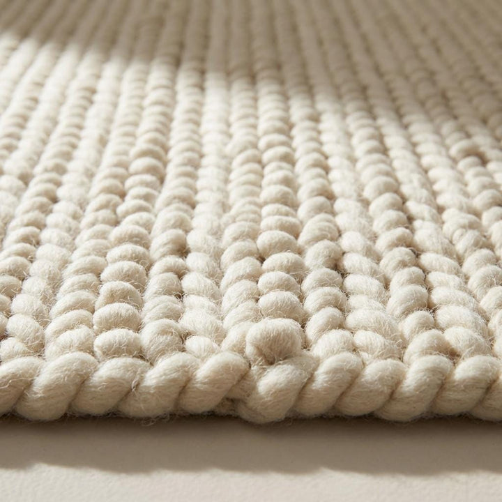 Translation missing: fr.Chunky knit area rug with thick textured neutral design for cozy modern organic home decor