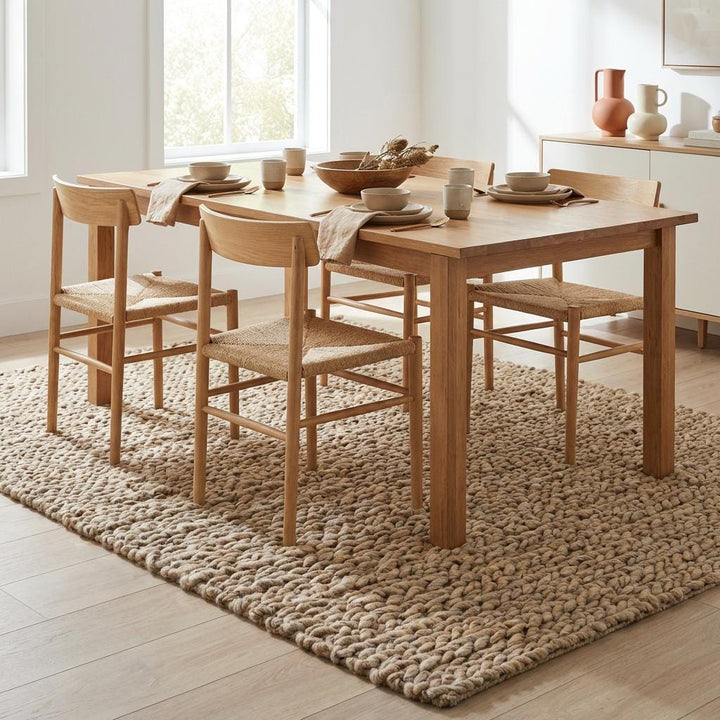 Translation missing: es.Chunky Knit Wool Rug – Plush Scandinavian Home Decor