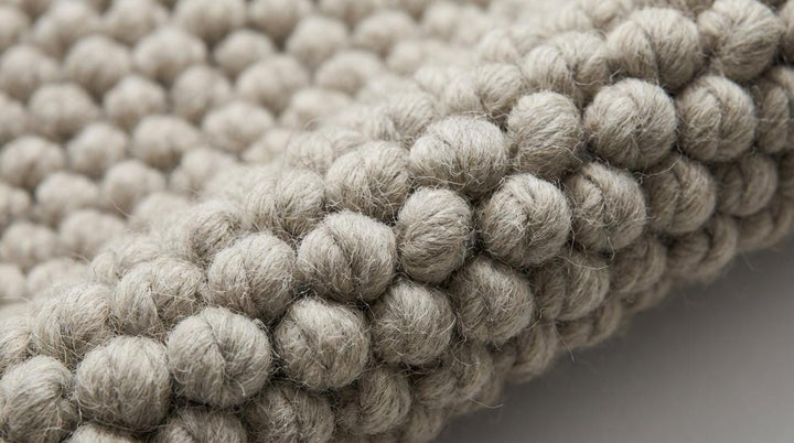 Translation missing: es.Chunky loop rug in neutral ivory with thick, plush texture for cozy modern living rooms
