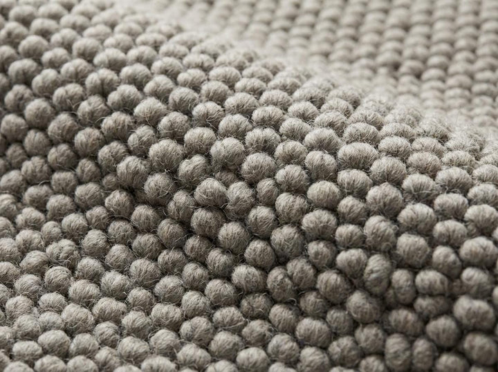 Translation missing: es.Chunky Loop Textured Neutral Area Rug, Cozy Scandinavian Style Thick Yarn Rug, Minimalist Organic Living Room Rug