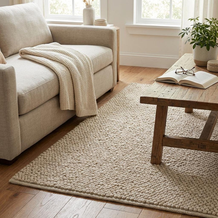 Translation missing: es.Chunky Loop Textured Neutral Area Rug – Modern Organic Cozy Floor Accent