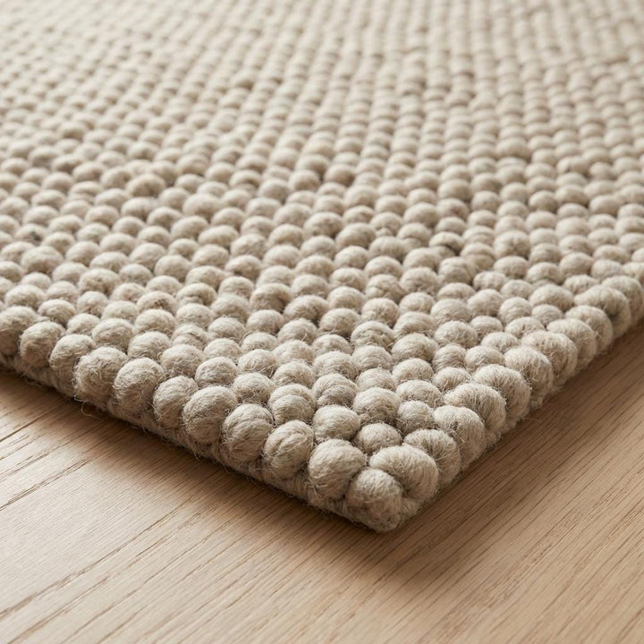 Translation missing: en.Chunky Loop Textured Neutral Area Rug, Thick Cream Minimalist Scandinavian Cozy Organic Rug