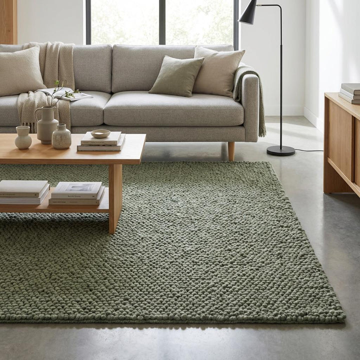 Translation missing: en.Modern organic textured rug showing dense chunky yarn construction