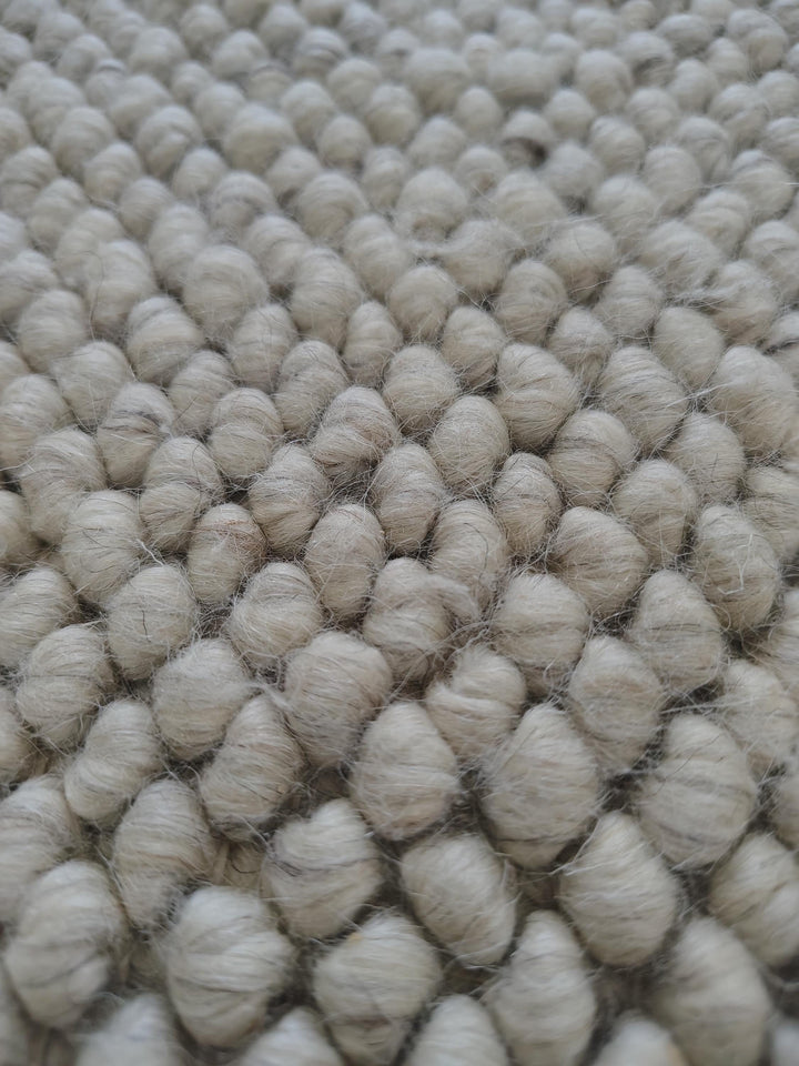 Translation missing: es.Chunky Looped Ivory Rug – Thick Textured Neutral Minimalist Floor Accent
