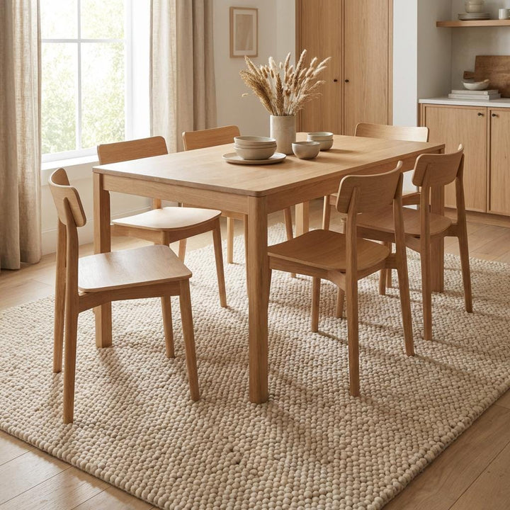 Translation missing: es.Chunky textured neutral area rug with thick looped plush surface for cozy living room and bedroom warmth