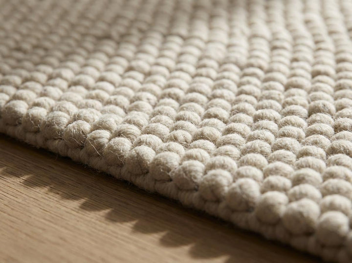 Translation missing: es.Chunky Wool Loop Area Rug, Neutral Handcrafted Textured Modern Organic Living Room Carpet