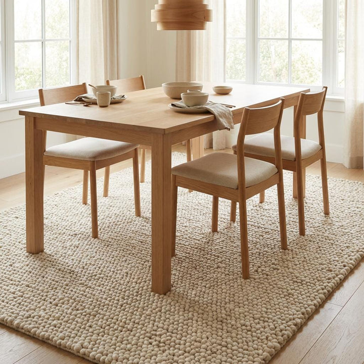 Translation missing: es.Chunky wool loop rug with thick oversized loops in creamy neutral tones, handcrafted for cozy textured area decor