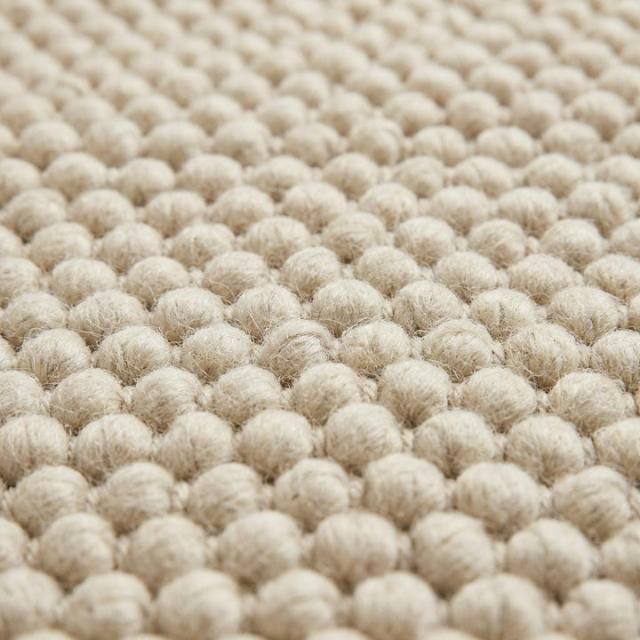 Translation missing: es.Chunky Wool Rug – Handwoven Cream Neutral Area Rug, Thick Textured Loop Pile Carpet, Modern Farmhouse Scandinavian Living Room Bedroom Decor