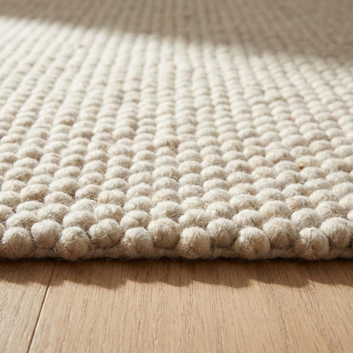 Translation missing: es.Chunky Wool Rug, Handwoven Neutral Area Rug for Living Room, Bedroom, Scandinavian Decor