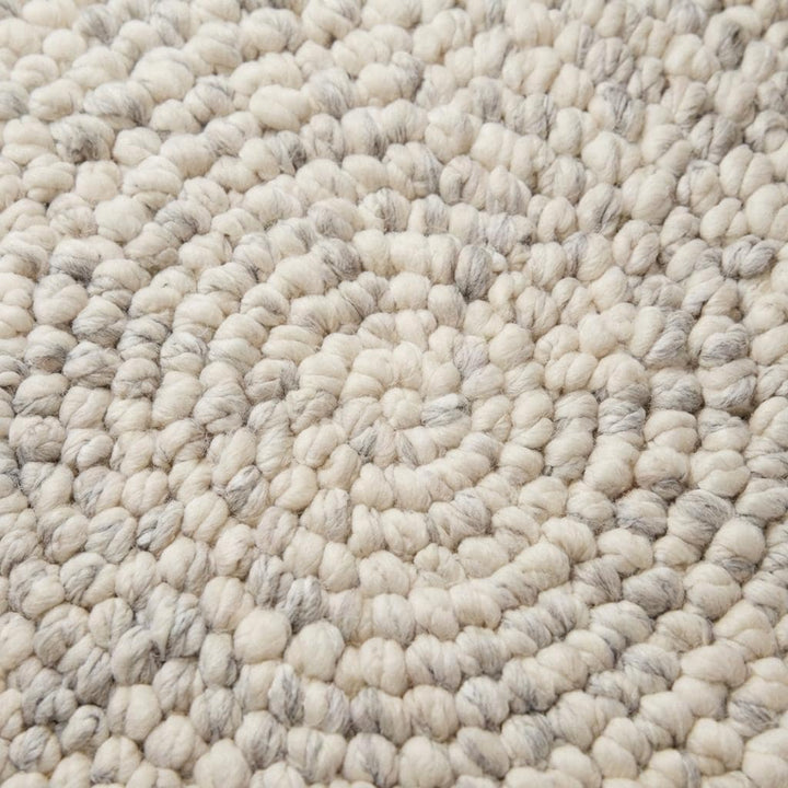 Translation missing: es.Chunky Wool Rug Round, Handmade Pebble Wool Rug, Thick Neutral Scandinavian Area Rug, Cozy Nursery Decor