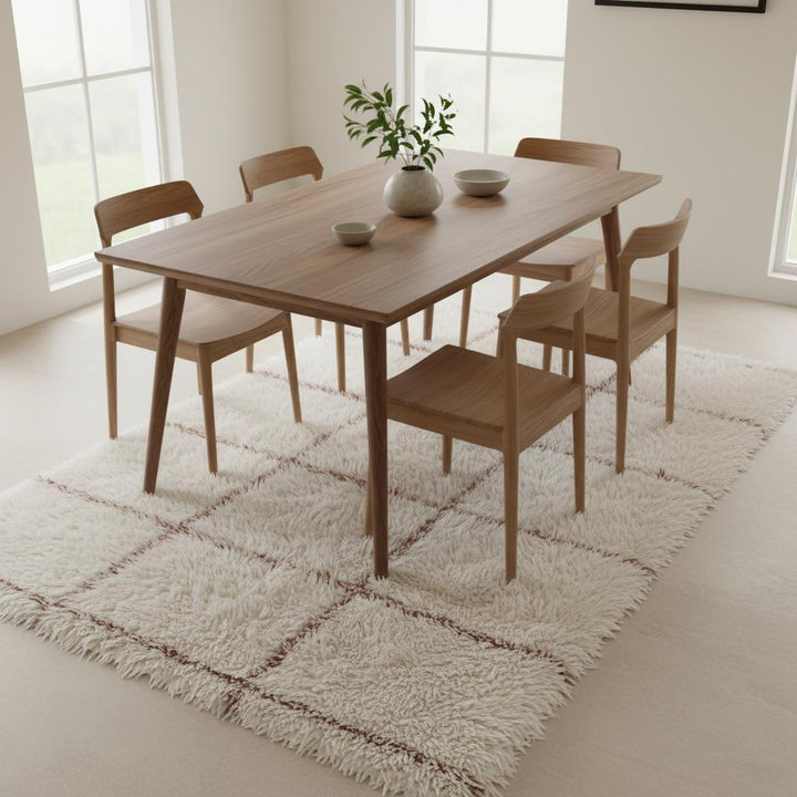 Translation missing: es.Cream Moroccan Shag Rug – Handwoven Berber Wool, Boho Home Decor