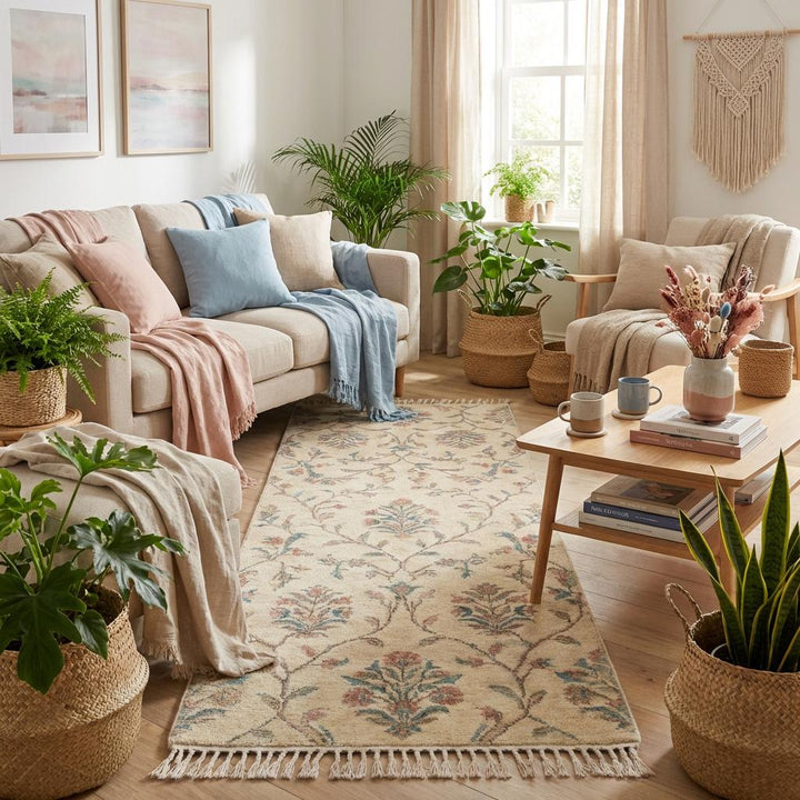 Translation missing: es.Traditional vine pattern hand knotted wool runner