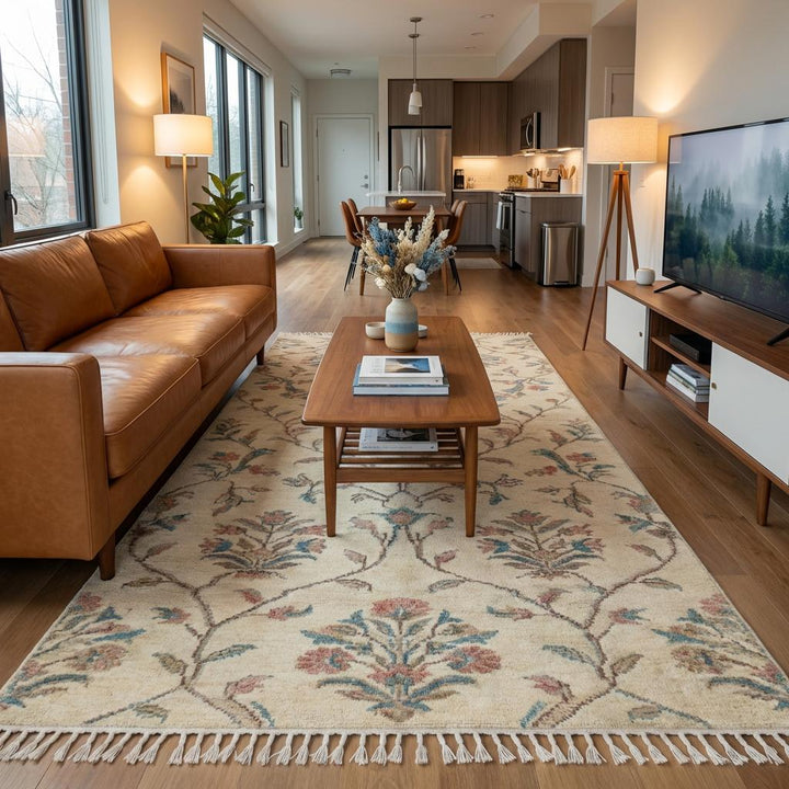 Translation missing: es.Artisan hand knotted wool runner for entryway décor