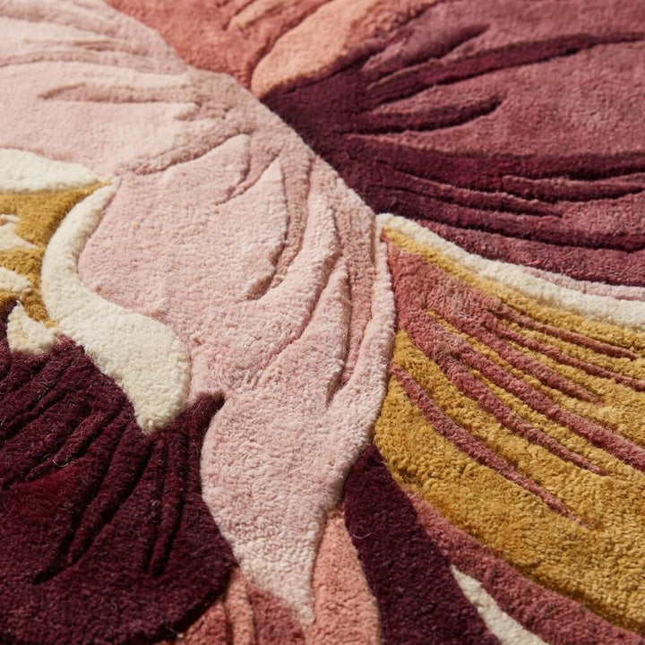 Translation missing: es.Floral Hand Tufted Wool Rug, Sculpted Flower Area Rug for Modern Living Room Decor __etsy:8078290625