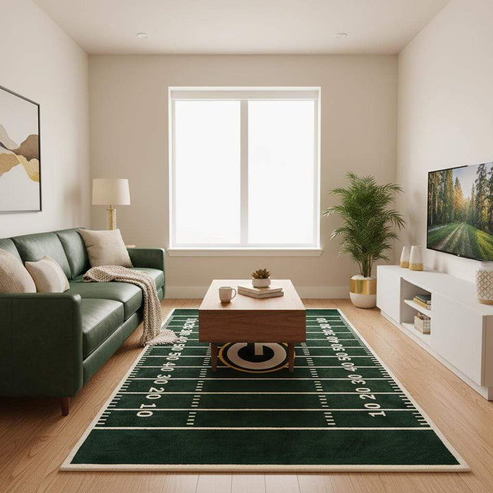 Translation missing: en.Football Field Area Rug Green Game Room Decor