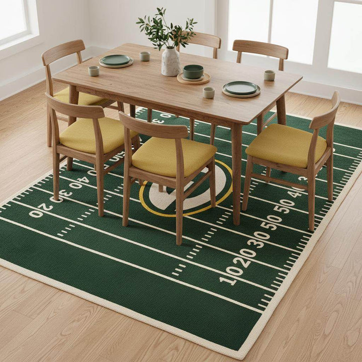 Translation missing: en.Football Field Area Rug Green Game Room Decor