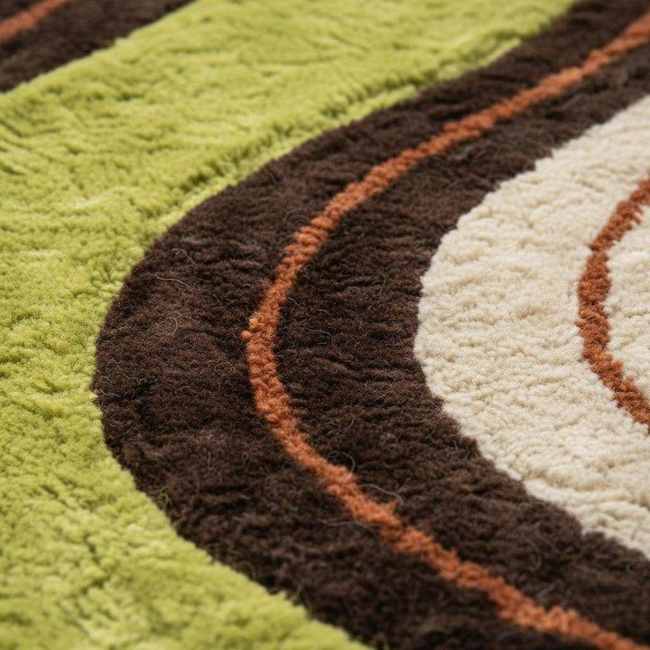 Translation missing: es.Funky Wavy Shag Rug, Mid Century Modern Statement Rug