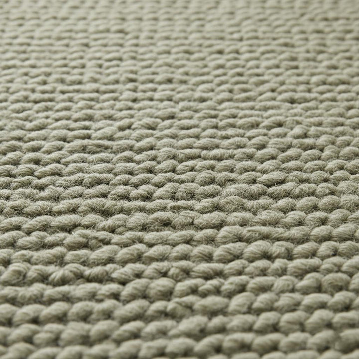 Translation missing: es.Green Chunky Wool Rug – Handwoven Textured Pebble Carpet