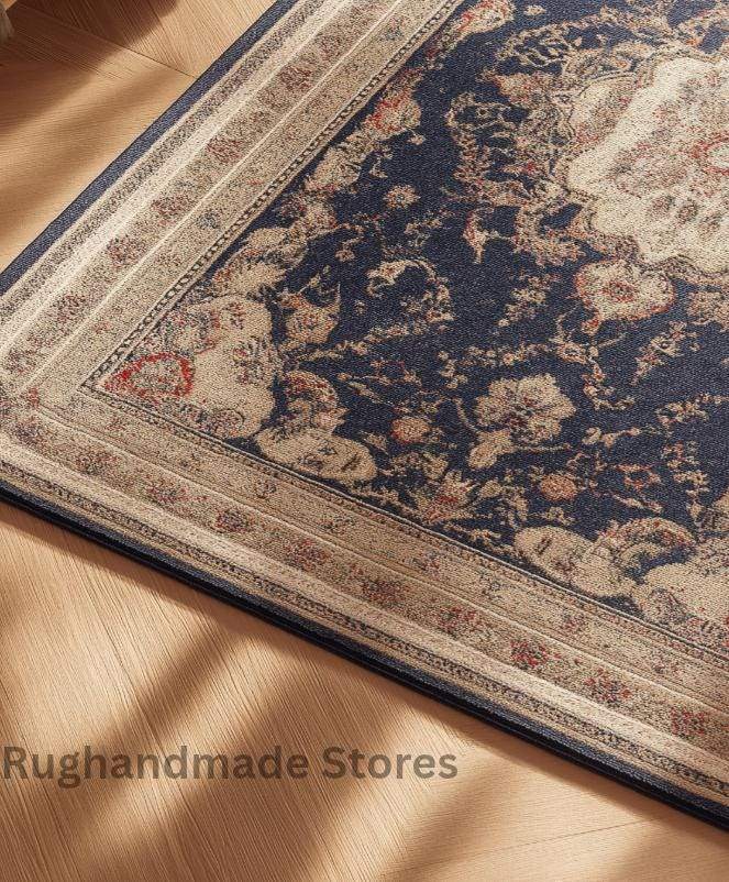 Translation missing: es.Hand knotted Oushak rug with muted gray floral wool design, traditional Turkish handcrafted area rug for living room and bedroom