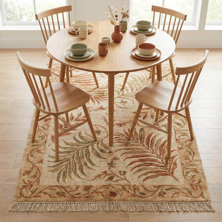 Translation missing: en.Hand-Knotted Wool Area Rug: Sage Green Oushak Botanical