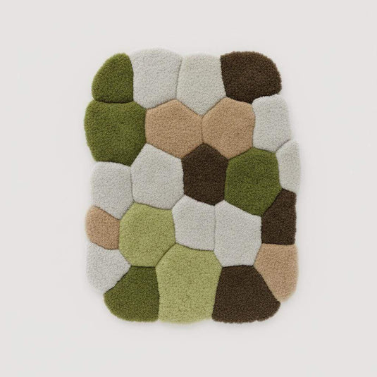 Translation missing: en.Hand-Tufted Wool Area Rug: Irregular Earth Tones Sculpted Carpet Teppich