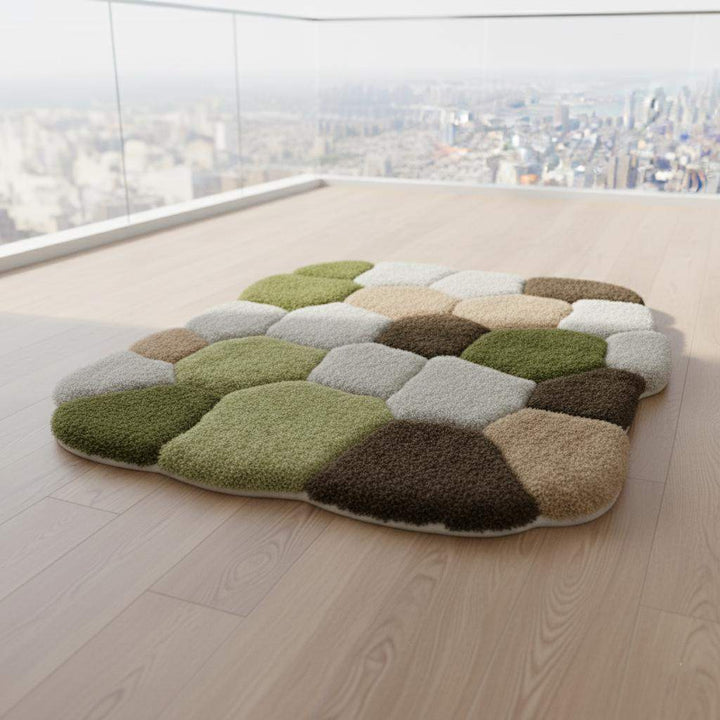Translation missing: en.Hand-Tufted Wool Area Rug: Irregular Earth Tones Sculpted Carpet Teppich