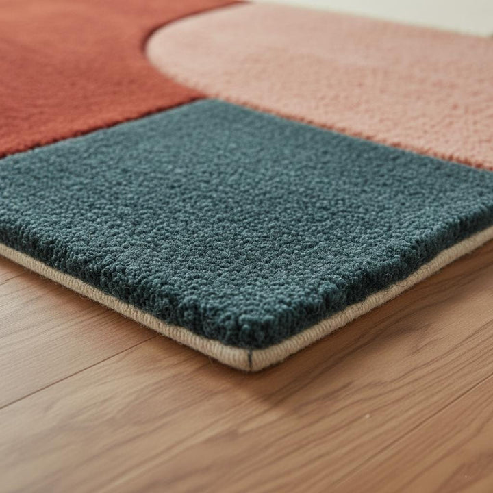 Translation missing: en.Hand-Tufted Wool Area Rug: Modern Abstract Organic Shapes Teppich