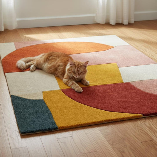 Translation missing: en.Hand-Tufted Wool Area Rug: Modern Abstract Organic Shapes Teppich