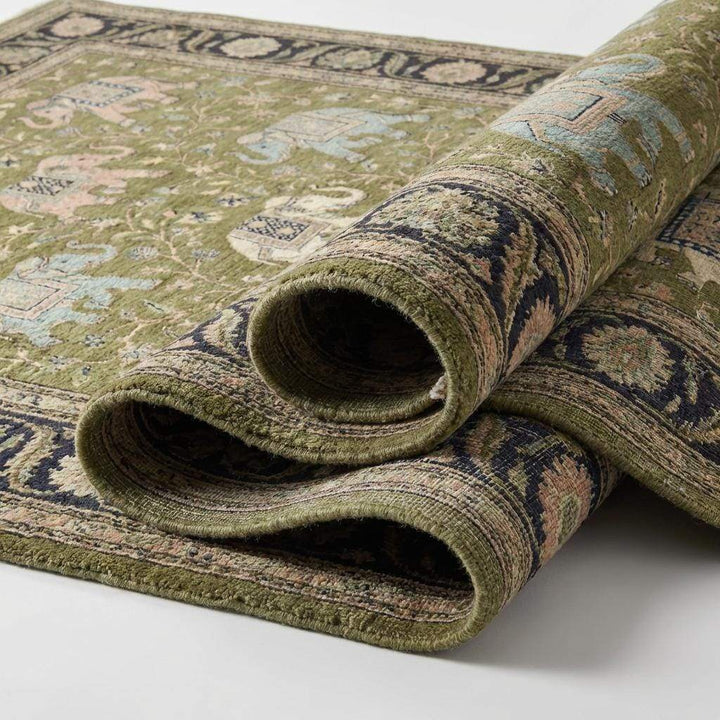 Translation missing: en.Hand Knotted Elephant Persian Area Rug for Living Room