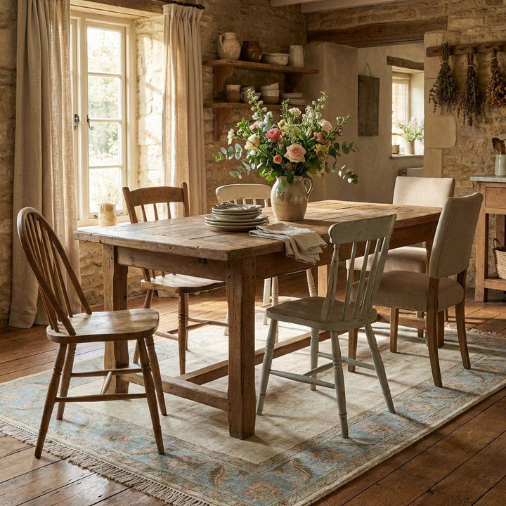 Translation missing: es.Designer friendly light neutral hand knotted rug for living room or bedroom interior styling