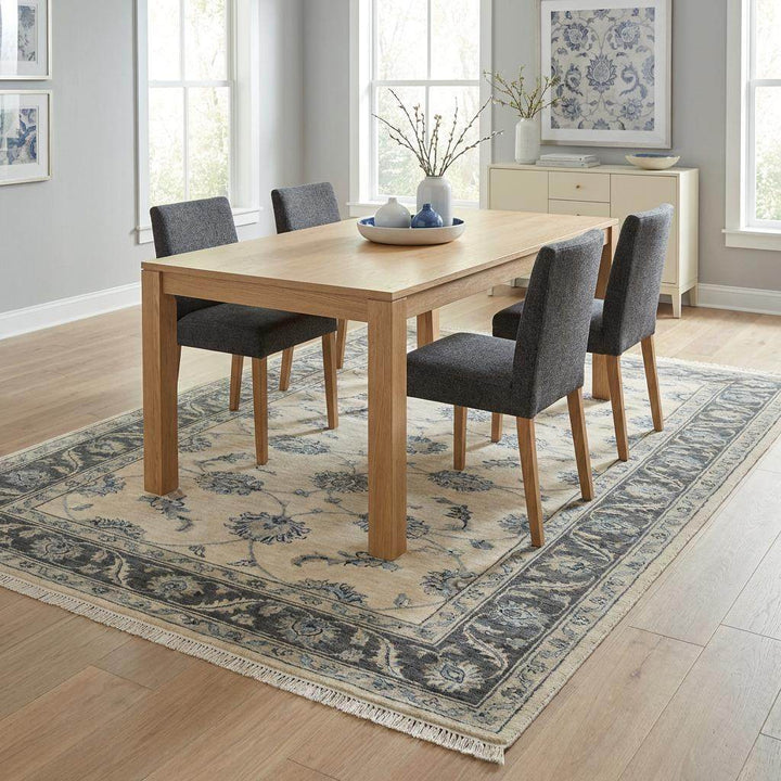Translation missing: es.Hand Knotted Oushak Runner Rug, Wool Floral Kitchen Hallway Carpet