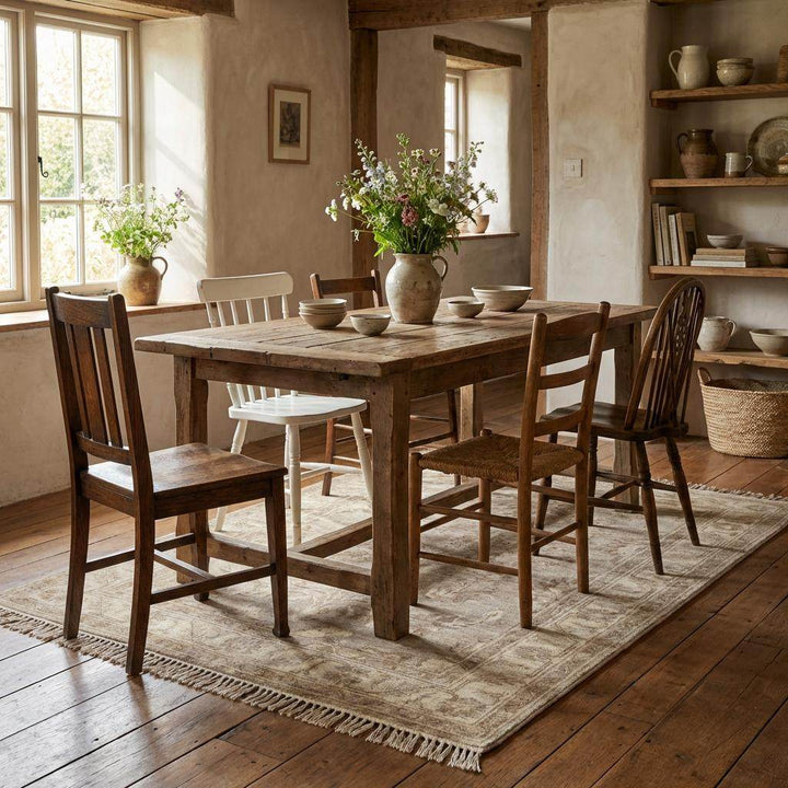 Translation missing: en.Artisan crafted wool carpet with heirloom quality construction and muted Oushak inspired design