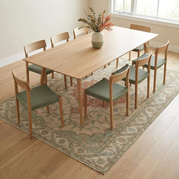 Translation missing: en.Hand Knotted Oushak Style Wool Rug, Floral Medallion Area Carpet