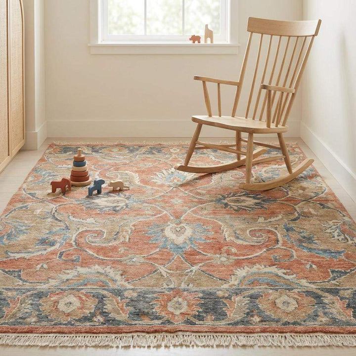 Translation missing: es.Classic wool Oushak rug suitable for living room or bedroom décor