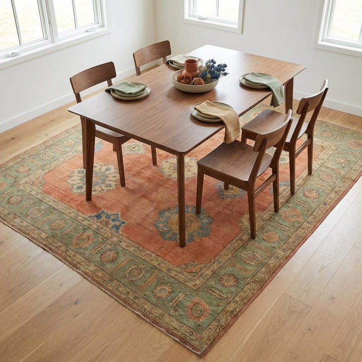 Translation missing: en.Hand Knotted Oushak Wool Rug Traditional Floral Area Rugs For living Room