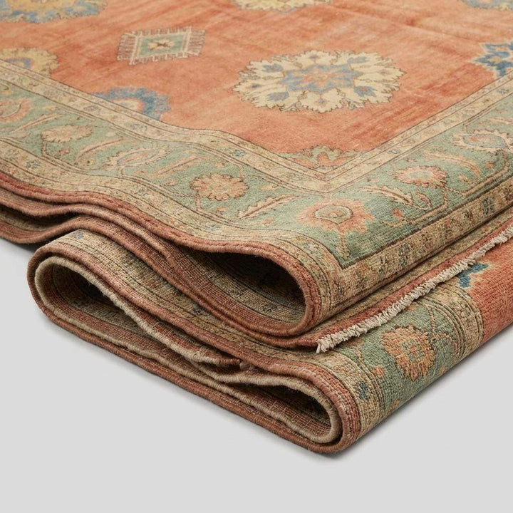 Translation missing: en.Hand Knotted Oushak Wool Rug Traditional Floral Area Rugs For living Room