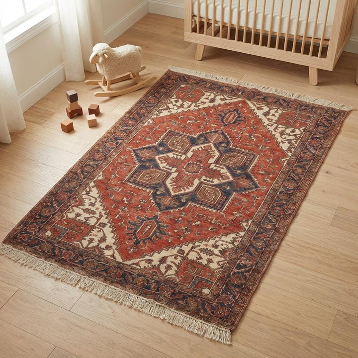 Translation missing: es.Hand Knotted Persian Medallion Wool Area Rug