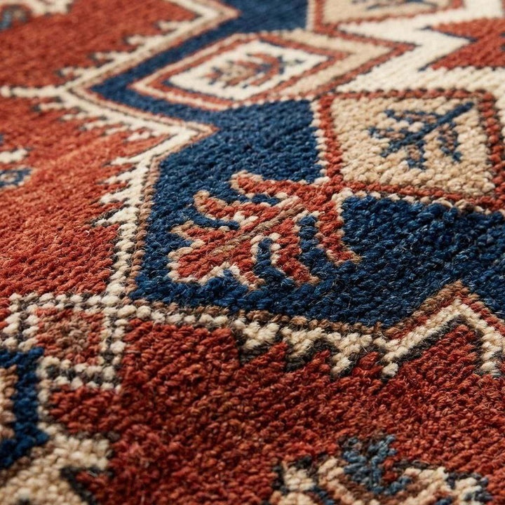 Translation missing: en.Hand Knotted Tribal Wool Area Rug with Geometric Medallion Design