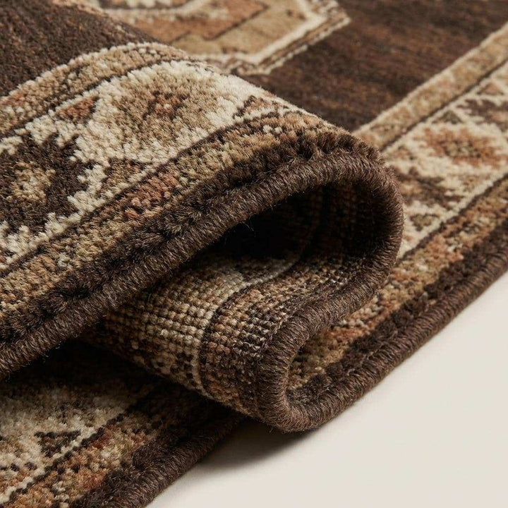 Translation missing: en.Hand Knotted Wool Tribal Area Rug, Rustic Geometric Living Room Decor